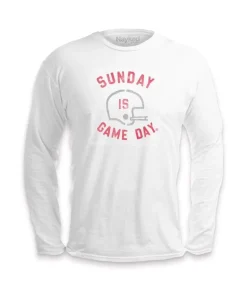 Men'S Ridiculously Soft Cotton Long Sleeve Graphic Tee | Sunday Is Game Day
