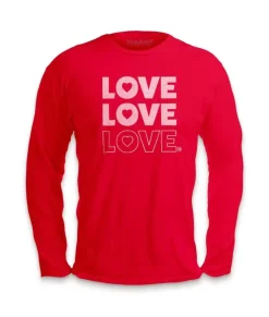 Men'S Ridiculously Soft Cotton Long Sleeve Graphic Tee | Love Love Love