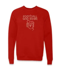 Men'S Ridiculously Soft Fleece Graphic Pullover Sweatshirt | Football And Beer