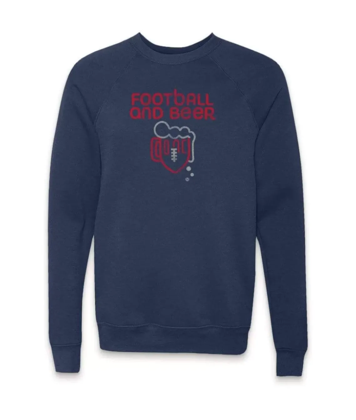 Men'S Ridiculously Soft Fleece Graphic Pullover Sweatshirt | Football And Beer
