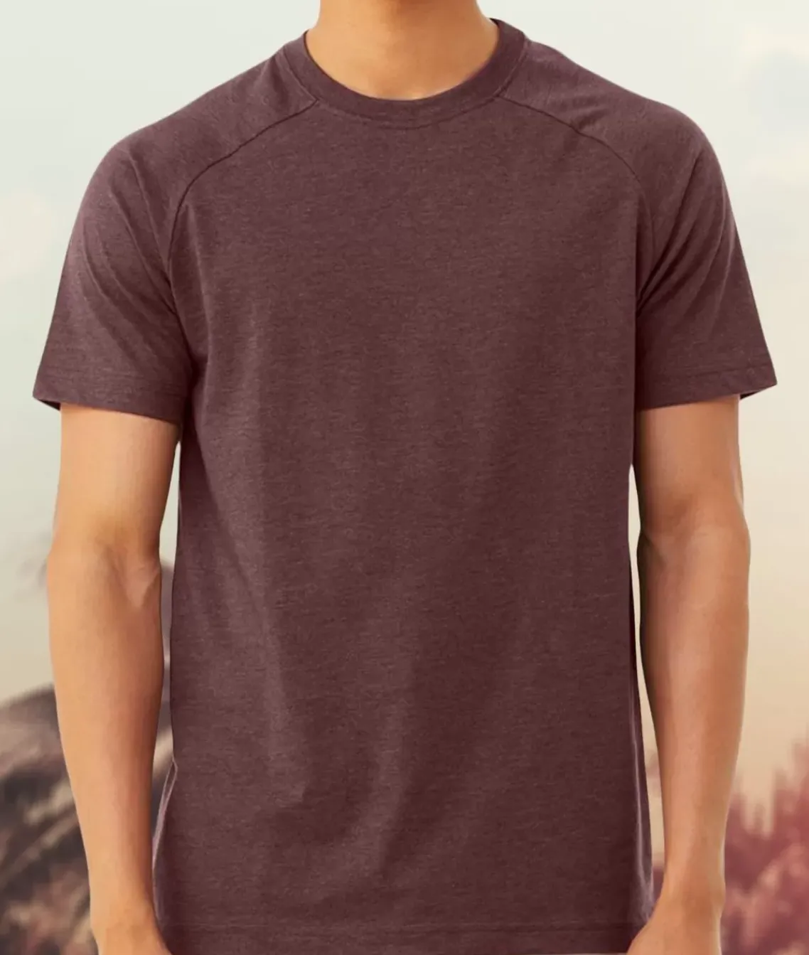 Men'S Ridiculously Soft Heather Raglan T-Shirt