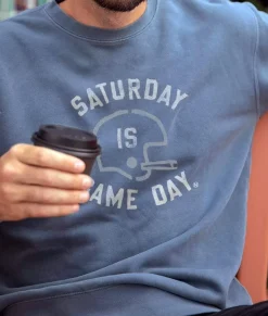 Men'S Ridiculously Soft Heavyweight Fleece Graphic Pullover Sweatshirt | Saturday Is Game Day