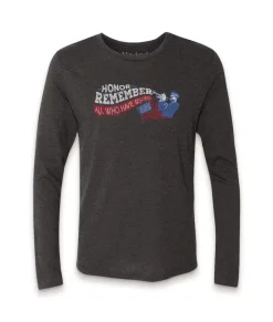 Men'S Ridiculously Soft Lightweight Long Sleeve Graphic Crew Shirt | Honor And Remember