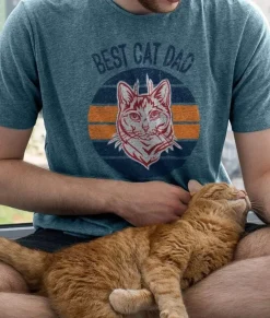 Men'S Ridiculously Soft Lightweight Graphic Tee | Best Cat Dad