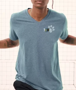 Men'S Ridiculously Soft Lightweight V-Neck Graphic Tee | Luv Paw Print