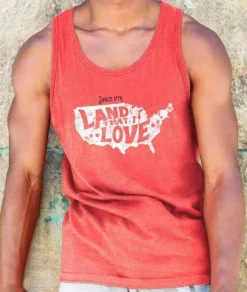 Men'S Ridiculously Soft Lightweight Graphic Tank | Land That I Love