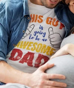 Men'S Ridiculously Soft Lightweight Graphic Tee | Awesome Dad-To-Be