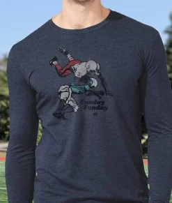 Men'S Ridiculously Soft Lightweight Long Sleeve Graphic Tee | Sunday Funday