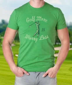 Men'S Ridiculously Soft Midweight Graphic T-Shirt | Golf More, Worry Less