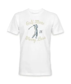 Men'S Ridiculously Soft Midweight Graphic T-Shirt | Golf More, Worry Less