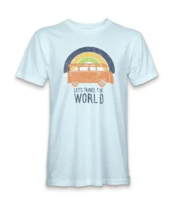 Men'S Ridiculously Soft Midweight Graphic Tee | Let'S Travel The World