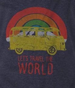 Men'S Ridiculously Soft Midweight Graphic Tee | Let'S Travel The World