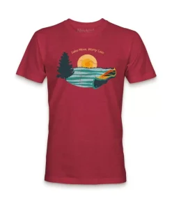 Men'S Ridiculously Soft Midweight Graphic Tee | Lake More Worry Less