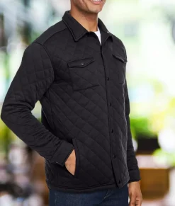 Men'S Ridiculously Soft Quilted Shirt Jacket