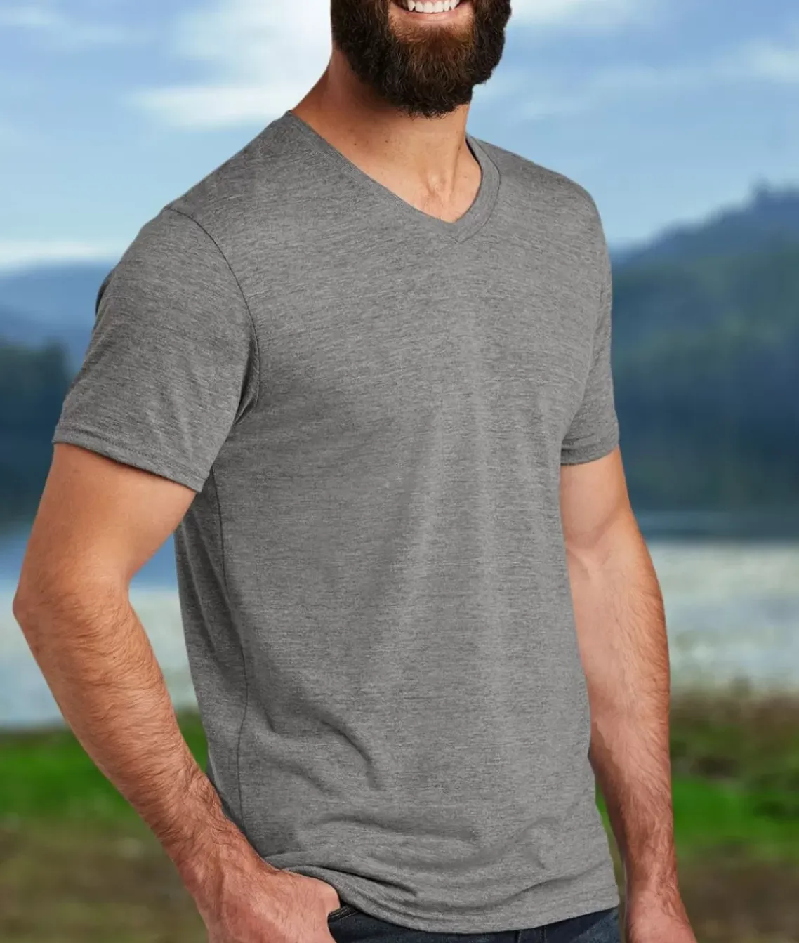 Men'S Ridiculously Soft Recycled Lightweight V-Neck T-Shirt