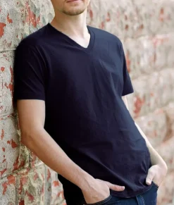 Men'S Ridiculously Soft Short Sleeve V-Neck 100% Cotton Shirt