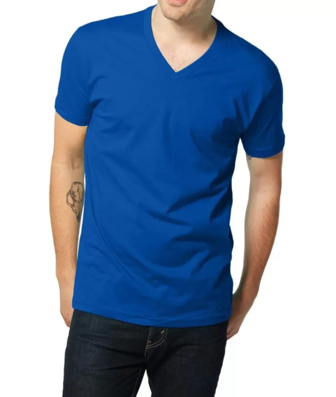 Men'S Ridiculously Soft Short Sleeve V-Neck 100% Cotton Shirt
