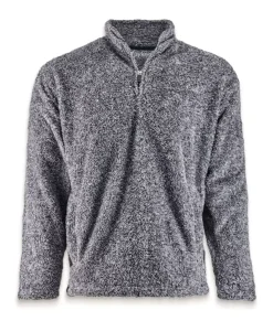 Men'S Ridiculously Soft Shag Sherpa Quarter-Zip Pullover