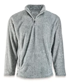 Men'S Ridiculously Soft Shag Sherpa Quarter-Zip Pullover