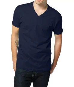 Men'S Ridiculously Soft Short Sleeve V-Neck 100% Cotton Shirt