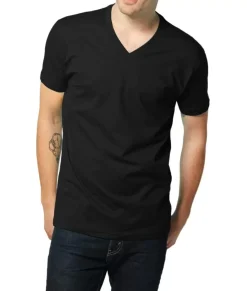 Men'S Ridiculously Soft Short Sleeve V-Neck 100% Cotton Shirt