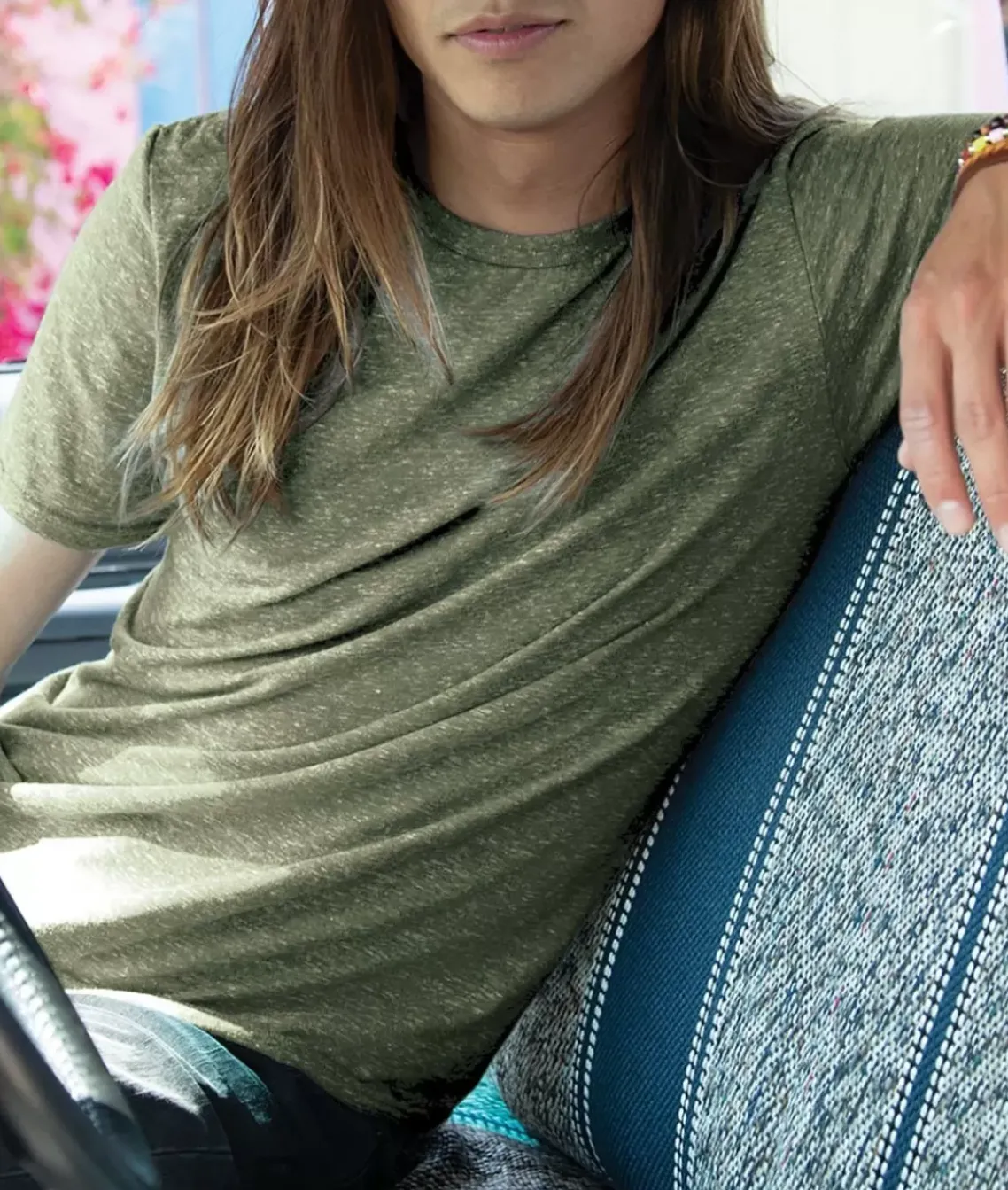 Men'S Ridiculously Soft Snow Heather Crew Neck T-Shirt