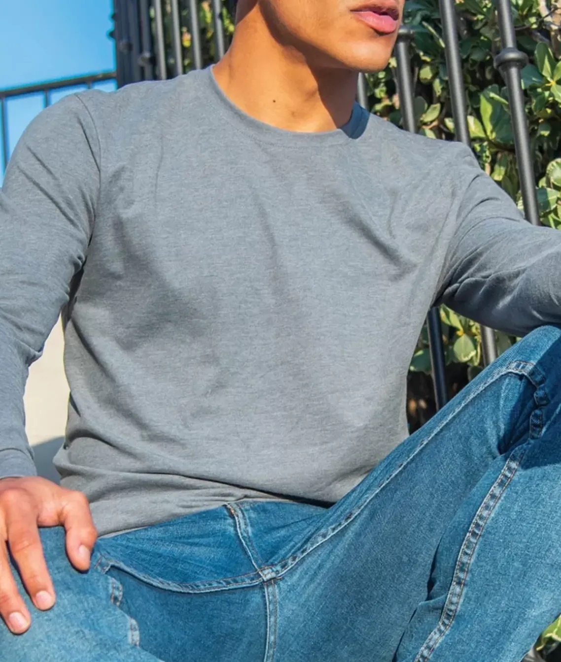 Men'S Ridiculously Soft Sueded Long Sleeve T-Shirt