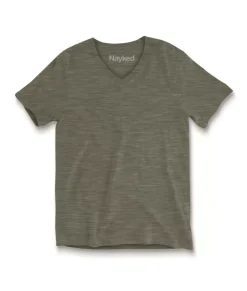 Men'S Short Sleeve Slub Jersey V-Neck T-Shirt