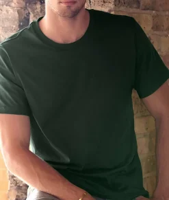 Men'S Soft Garment Washed 100% Cotton Short Sleeve T-Shirt