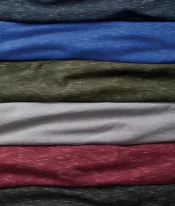 Men'S Soft Lightweight Marled Crew Neck T-Shirt