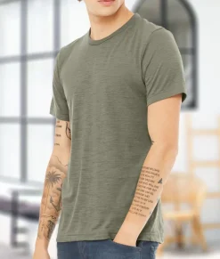 Men'S Soft Slub Jersey Short Sleeve Crew Neck T-Shirt