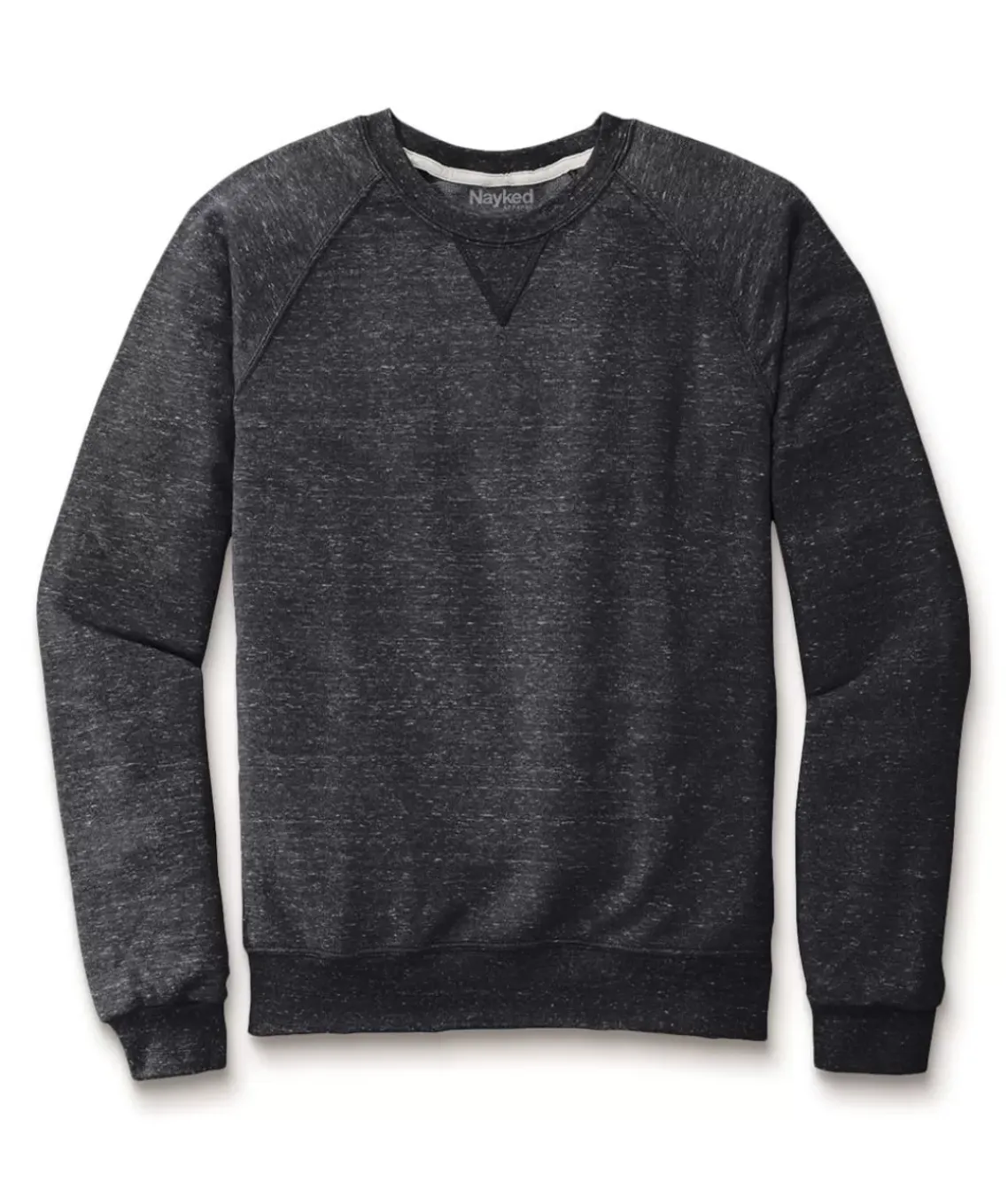 Men'S Soft Snow Heather French Terry Raglan Pullover Sweatshirt