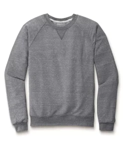 Men'S Soft Snow Heather French Terry Raglan Pullover Sweatshirt