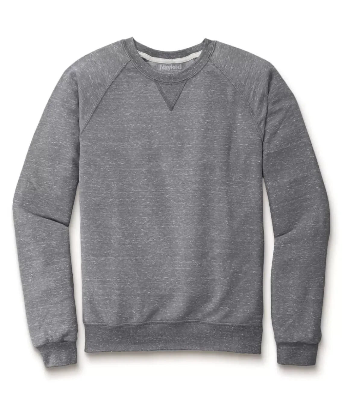 Men'S Soft Snow Heather French Terry Raglan Pullover Sweatshirt