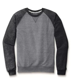 Men'S Soft Snow Heather French Terry Raglan Pullover Sweatshirt