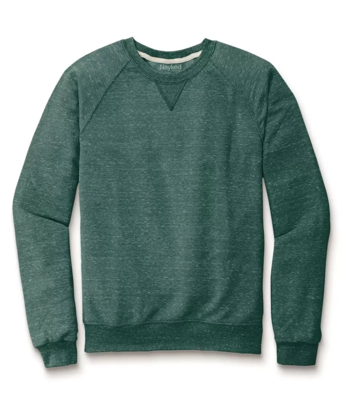 Men'S Soft Snow Heather French Terry Raglan Pullover Sweatshirt