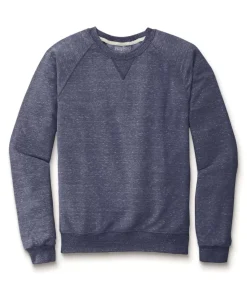 Men'S Soft Snow Heather French Terry Raglan Pullover Sweatshirt