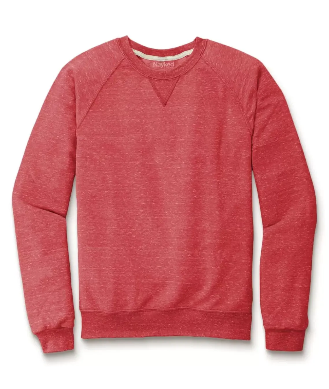 Men'S Soft Snow Heather French Terry Raglan Pullover Sweatshirt