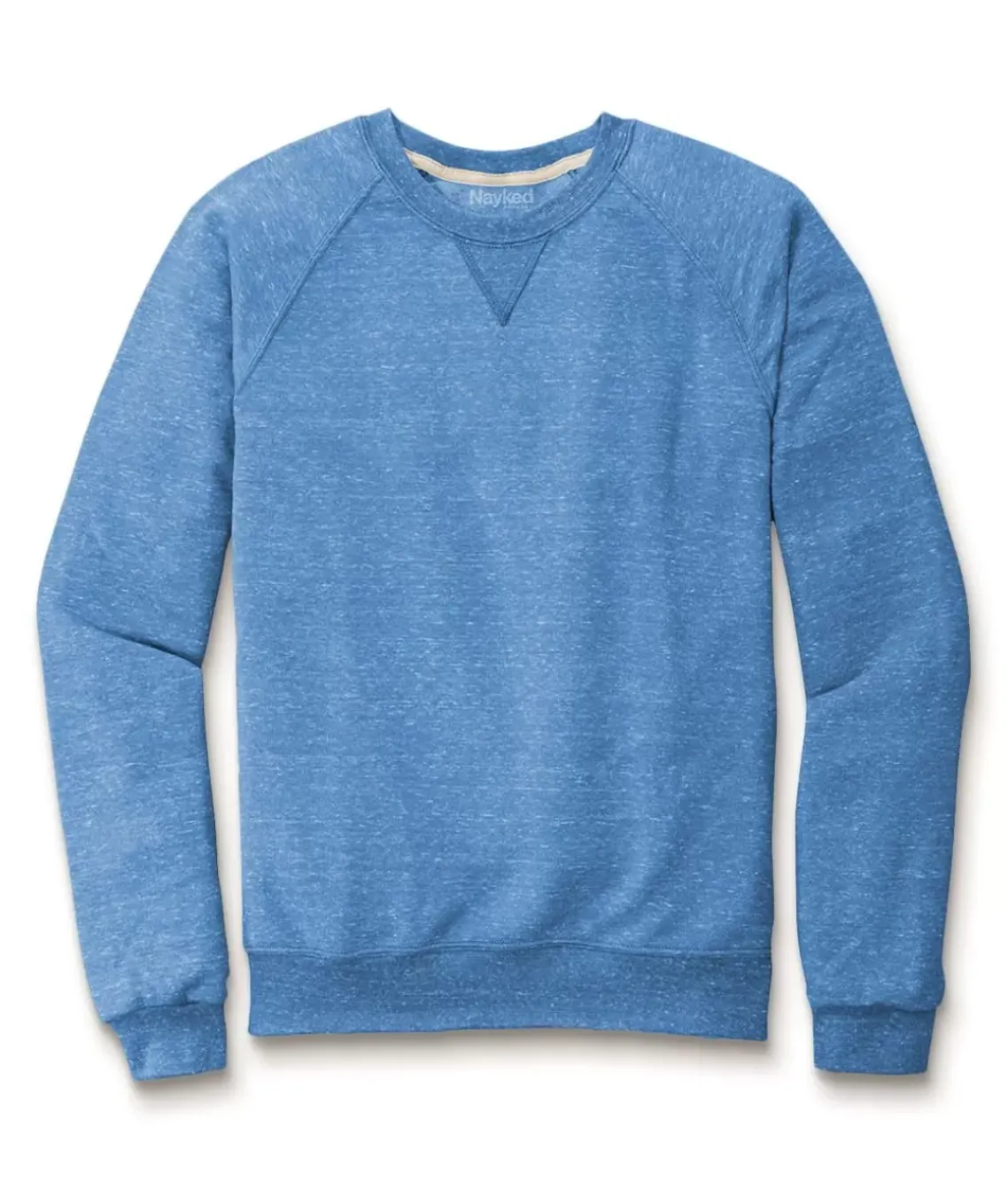 Men'S Soft Snow Heather French Terry Raglan Pullover Sweatshirt