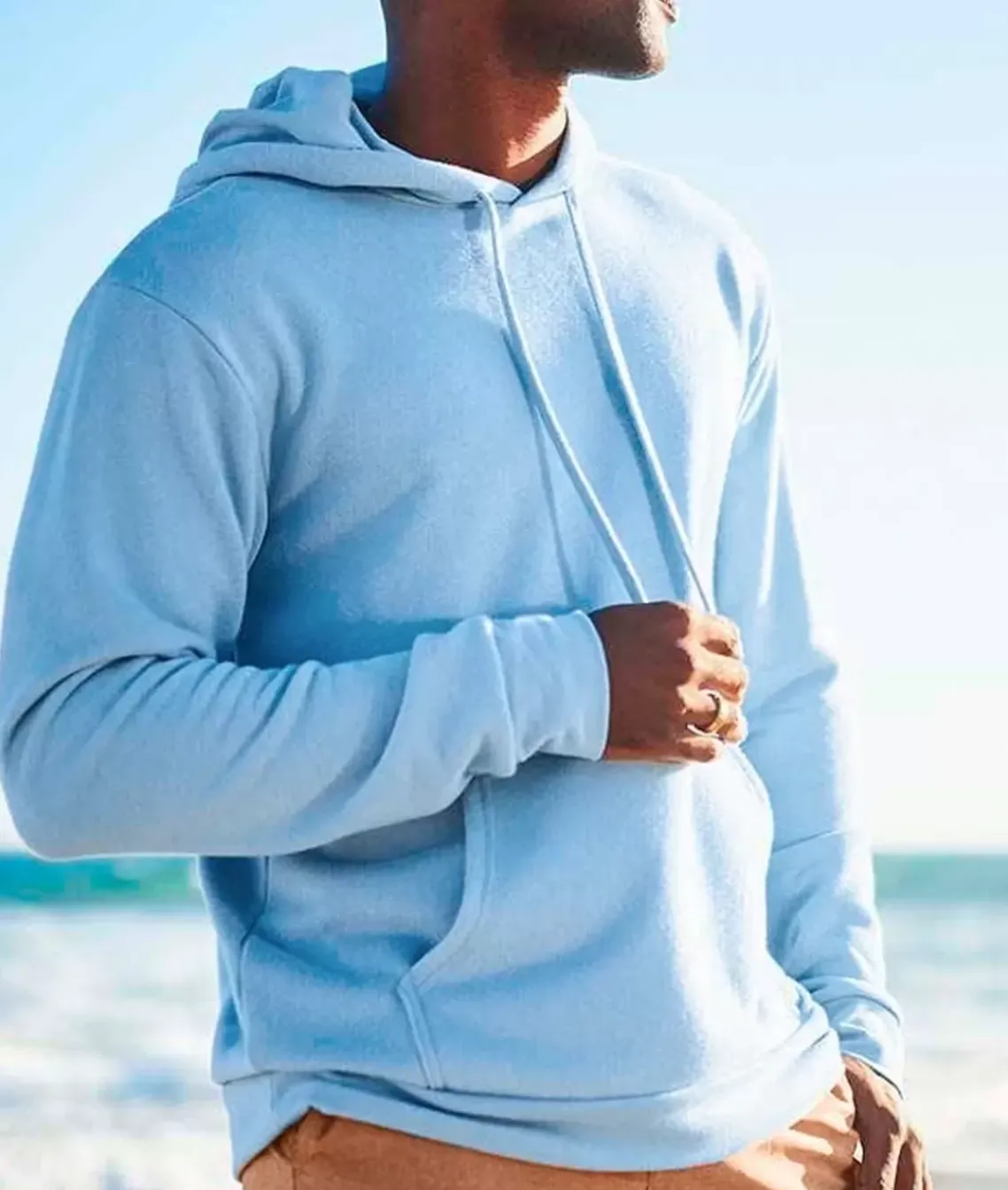 Men'S Soft Sueded French Terry Pullover Hoodie