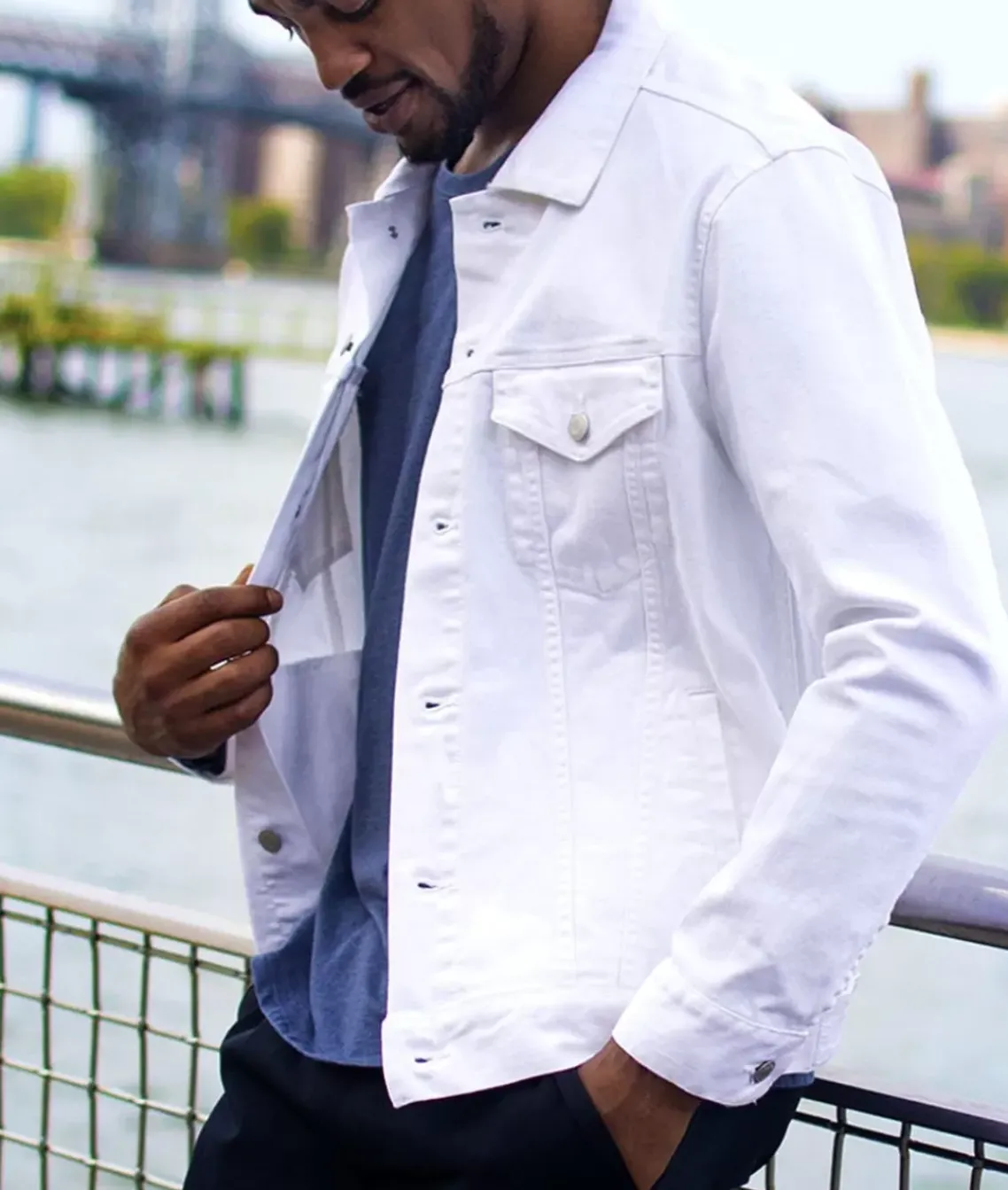 Men'S Soft Vintage Denim Jacket