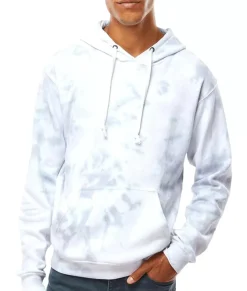 Men'S Soft Washed Tie Dye Fleece Hoodie