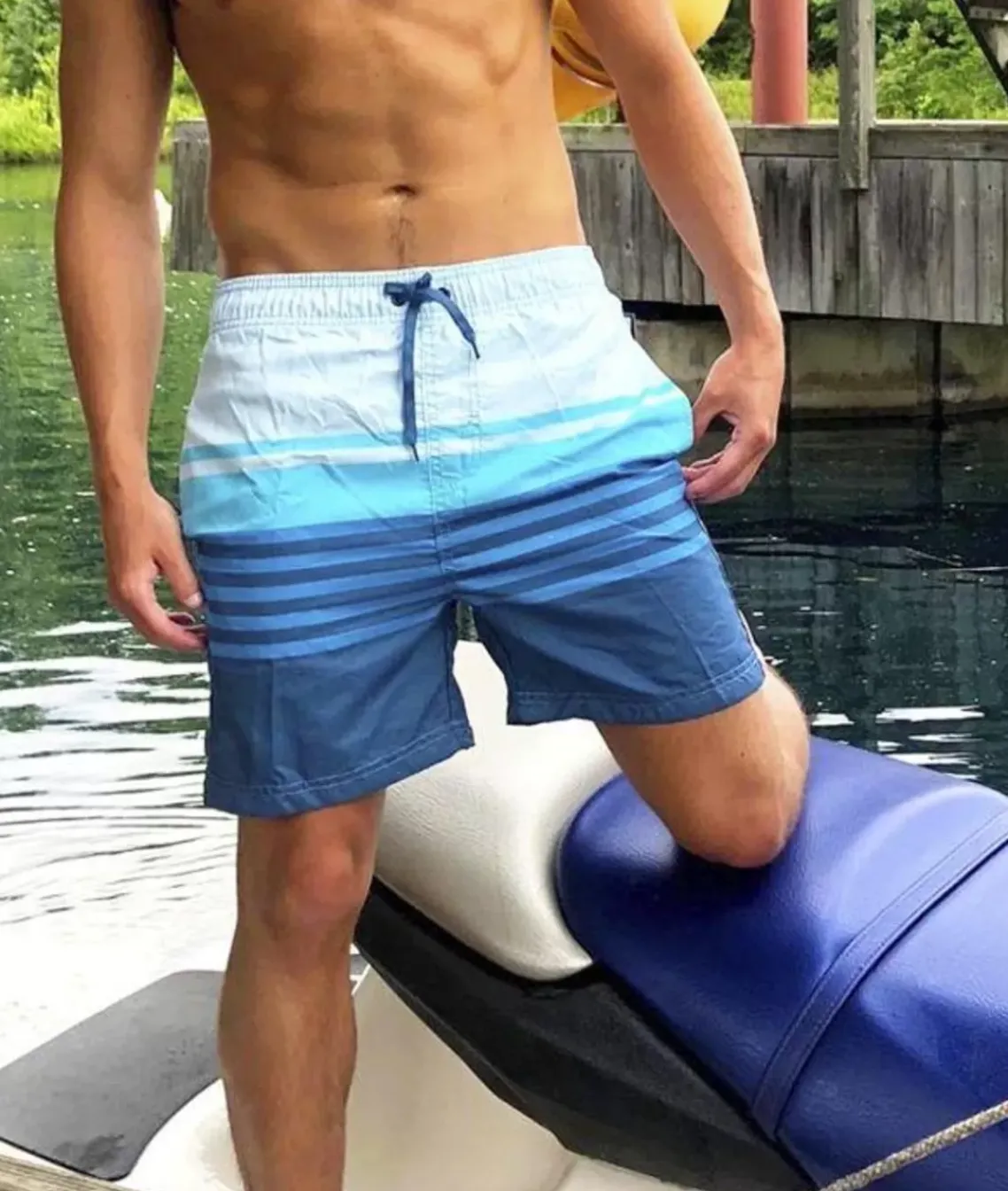 Men'S Stripe Volley Swim Short/Discontinued