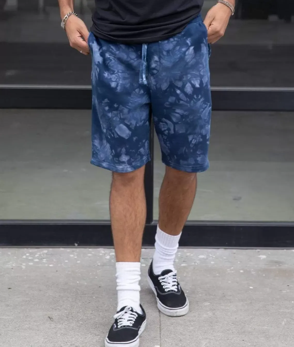 Men'S Tie Dye Fleece Shorts