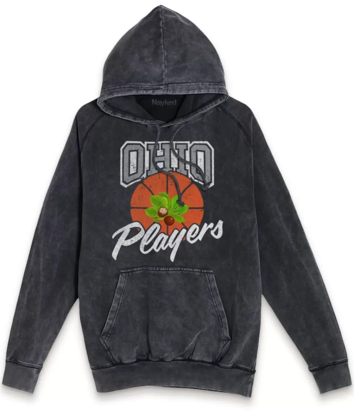Men'S Vintage Raglan Graphic Hoodie | Ohio Players (Buckeye Leaf)