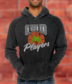 Men'S Vintage Raglan Graphic Hoodie | Ohio Players (Buckeye Leaf)