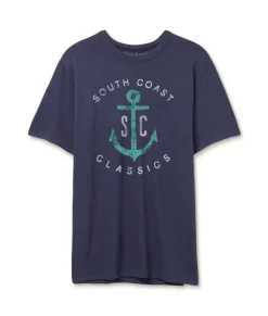Men'S Vintage Soft Cotton Poly Graphic T-Shirt | Sc Anchor
