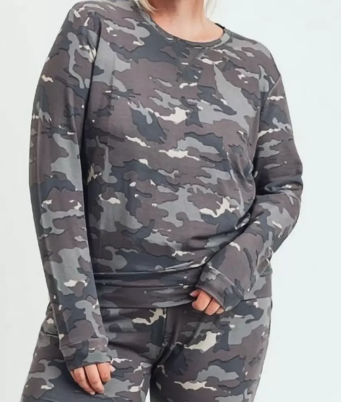 Real Women'S Plus Earth Print Pullover/Discontinued