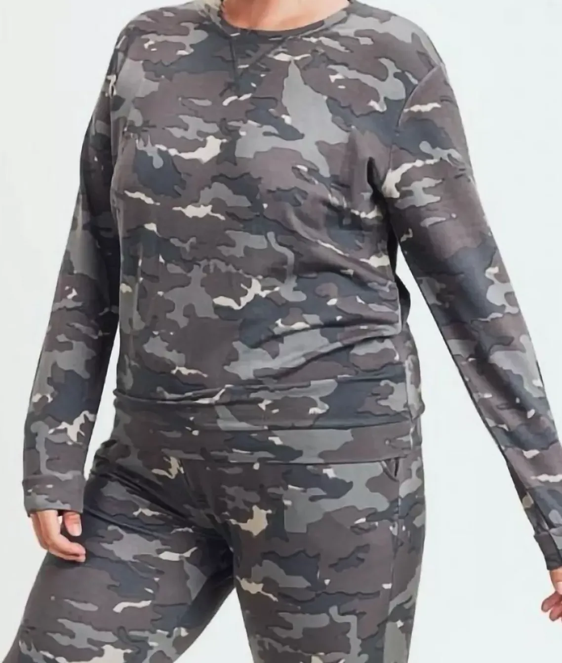 Real Women'S Plus Earth Print Pullover/Discontinued