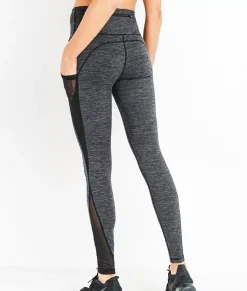 Real Women'S Plus High-Waist Splice Mesh Pocket Full Leggings/Discontinued